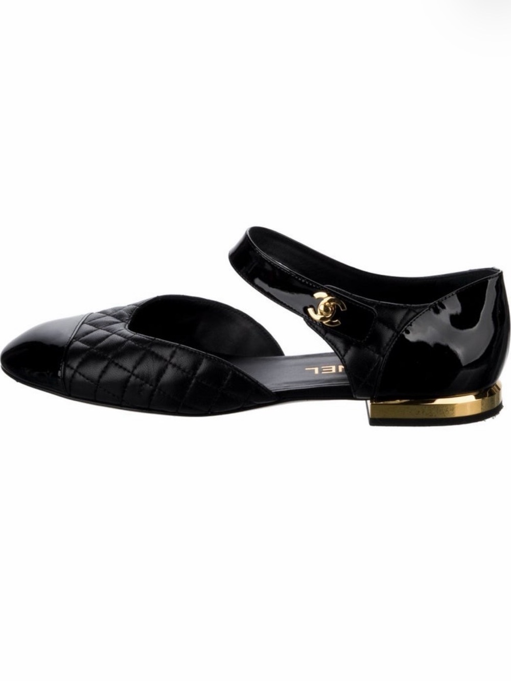 Chanel Interlocking CC Logo Mary Jane Flats size 40.5